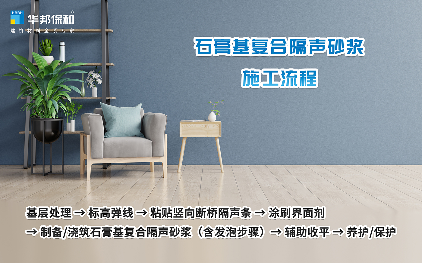 vip888集团石膏基复合隔声砂浆施工流程